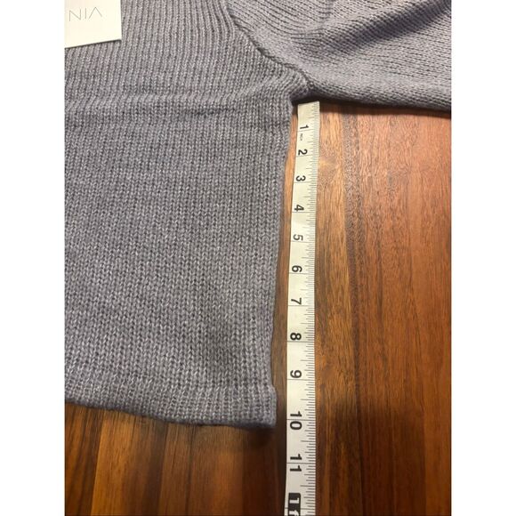 NIA Women’s Gray Knitted Wool Blend Button Down Cardigan Sweater Size S/M NWT - Picture 4 of 8